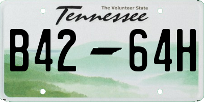 TN license plate B4264H