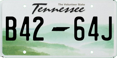 TN license plate B4264J