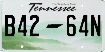 TN license plate B4264N