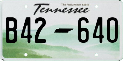 TN license plate B4264O