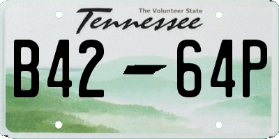 TN license plate B4264P