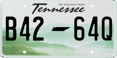 TN license plate B4264Q