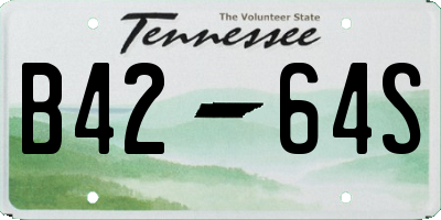TN license plate B4264S