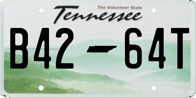 TN license plate B4264T