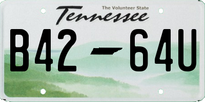 TN license plate B4264U