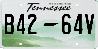 TN license plate B4264V