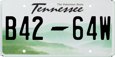 TN license plate B4264W