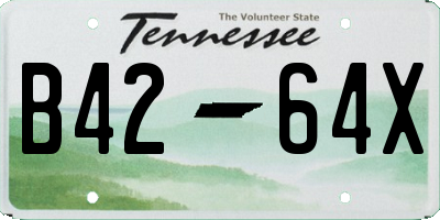 TN license plate B4264X