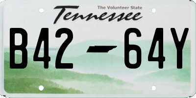 TN license plate B4264Y