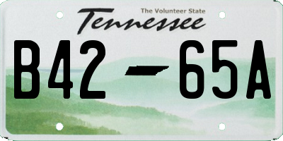 TN license plate B4265A