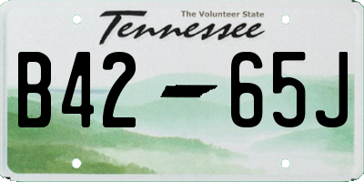 TN license plate B4265J