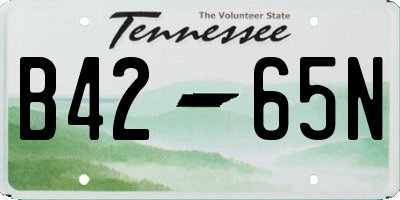 TN license plate B4265N