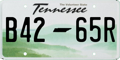 TN license plate B4265R