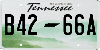 TN license plate B4266A