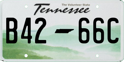 TN license plate B4266C