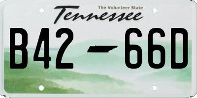 TN license plate B4266D