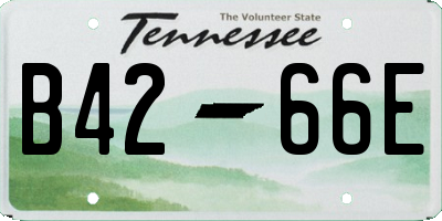 TN license plate B4266E