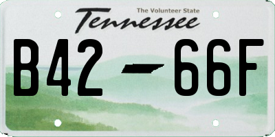 TN license plate B4266F