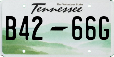 TN license plate B4266G
