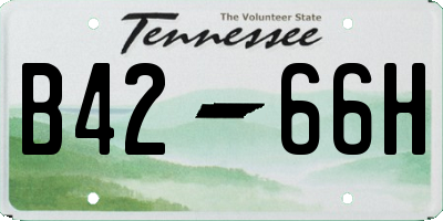 TN license plate B4266H