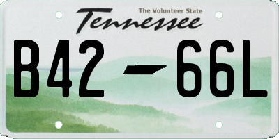TN license plate B4266L