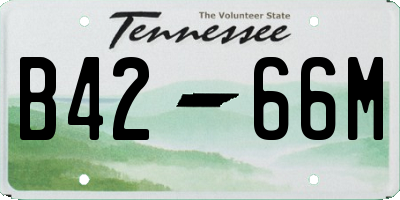 TN license plate B4266M