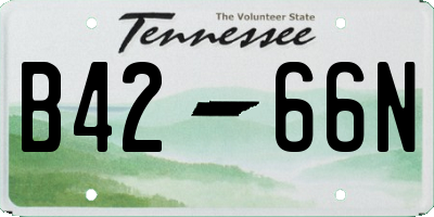 TN license plate B4266N