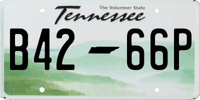 TN license plate B4266P