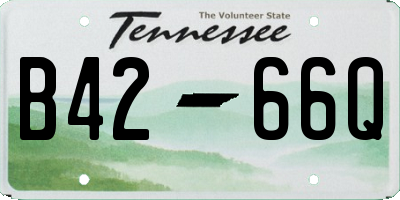 TN license plate B4266Q