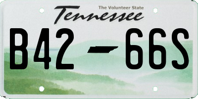 TN license plate B4266S
