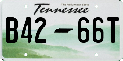 TN license plate B4266T