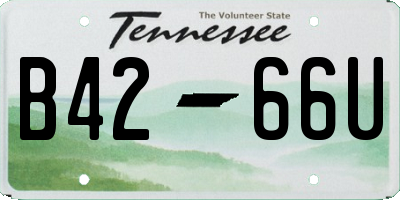 TN license plate B4266U