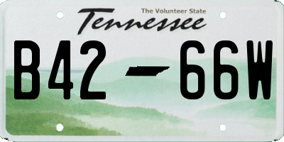 TN license plate B4266W
