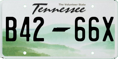 TN license plate B4266X