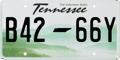 TN license plate B4266Y