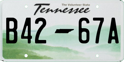 TN license plate B4267A
