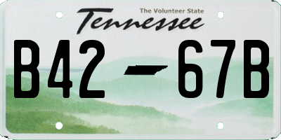 TN license plate B4267B