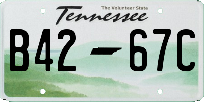 TN license plate B4267C