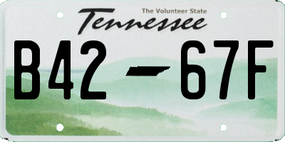 TN license plate B4267F