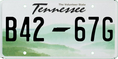 TN license plate B4267G