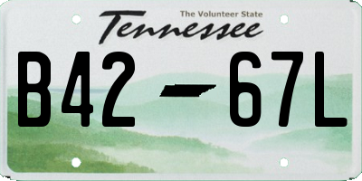 TN license plate B4267L