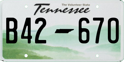 TN license plate B4267O