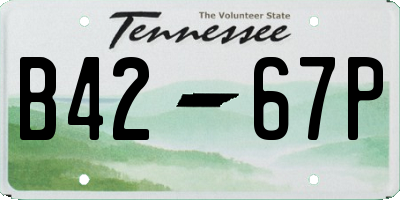 TN license plate B4267P