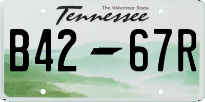 TN license plate B4267R