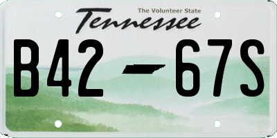TN license plate B4267S