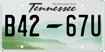 TN license plate B4267U