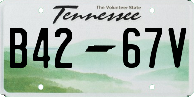 TN license plate B4267V