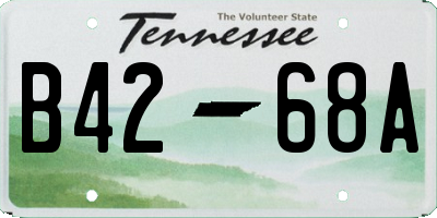 TN license plate B4268A