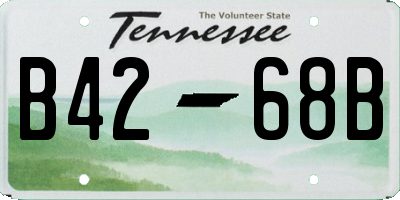 TN license plate B4268B