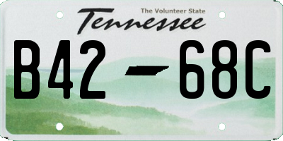 TN license plate B4268C